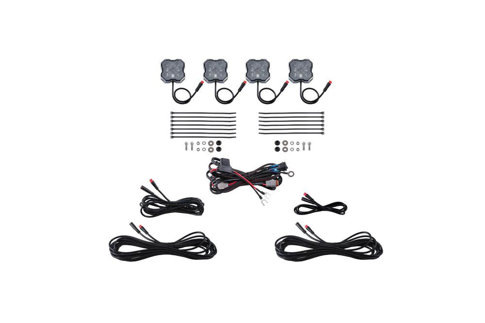 Diode Dynamics Rgbw Rock Light Installer Kit (4 Pack) - DD7740