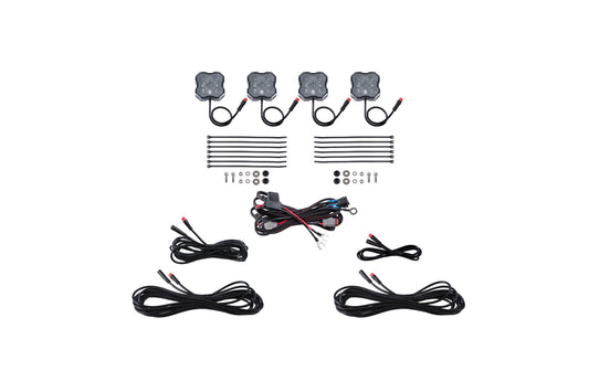 Diode Dynamics Rgbw Rock Light Installer Kit (4 Pack) - DD7740