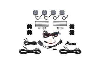 compare product Diode Dynamics Rgbw Rock Light Installer Magnet Mount Kit W/Controller (4 Pack) - DD7741C