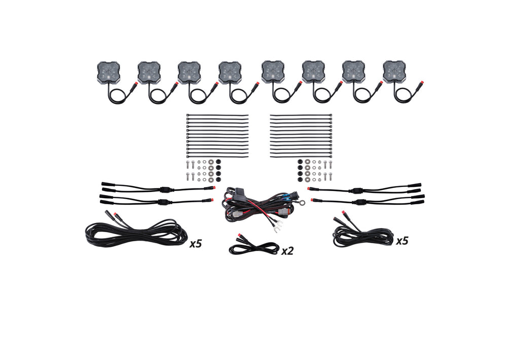 Diode Dynamics Rgbw Rock Light Installer Kit (8 Pack) - DD7744