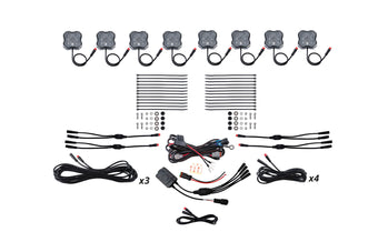 compare product Diode Dynamics Rgbw Rock Light Installer Kit W/Controller (8 Pack) - DD7744C