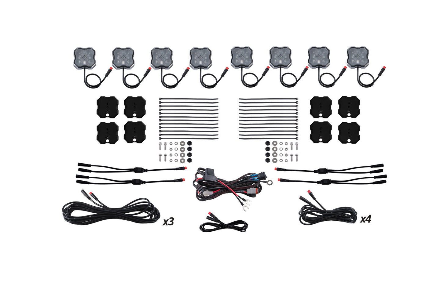 Diode Dynamics Rgbw Rock Light Installer Magnet Mount Kit (8 Pack) - DD7745