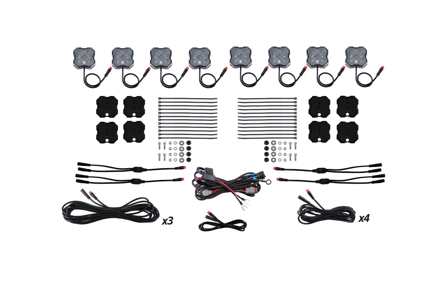 Diode Dynamics Rgbw Rock Light Installer Magnet Mount Kit (8 Pack) - DD7745