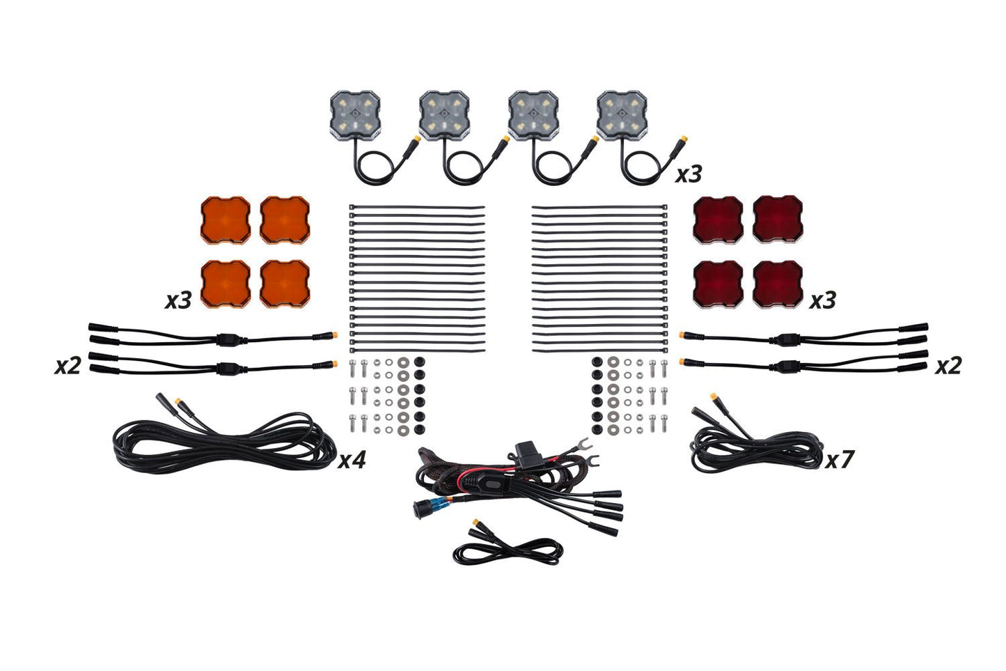 Diode Dynamics Stage Series 12-Piece LED Rock Light Kit | Single-Color, Dual-Color & RGBW