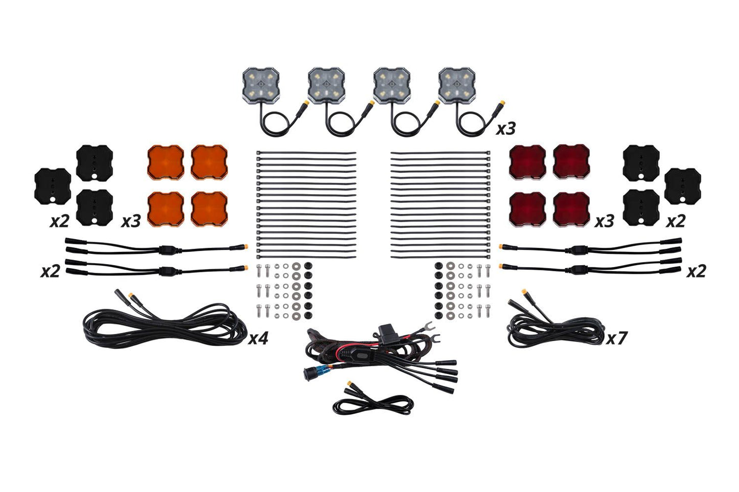 Diode Dynamics Stage Series 12-Piece LED Rock Light Kit | Single-Color, Dual-Color & RGBW