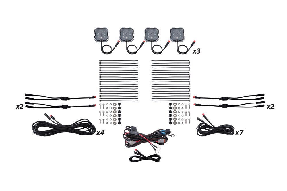 Diode Dynamics Rgbw Rock Light Installer Kit (12 Pack) - DD7748
