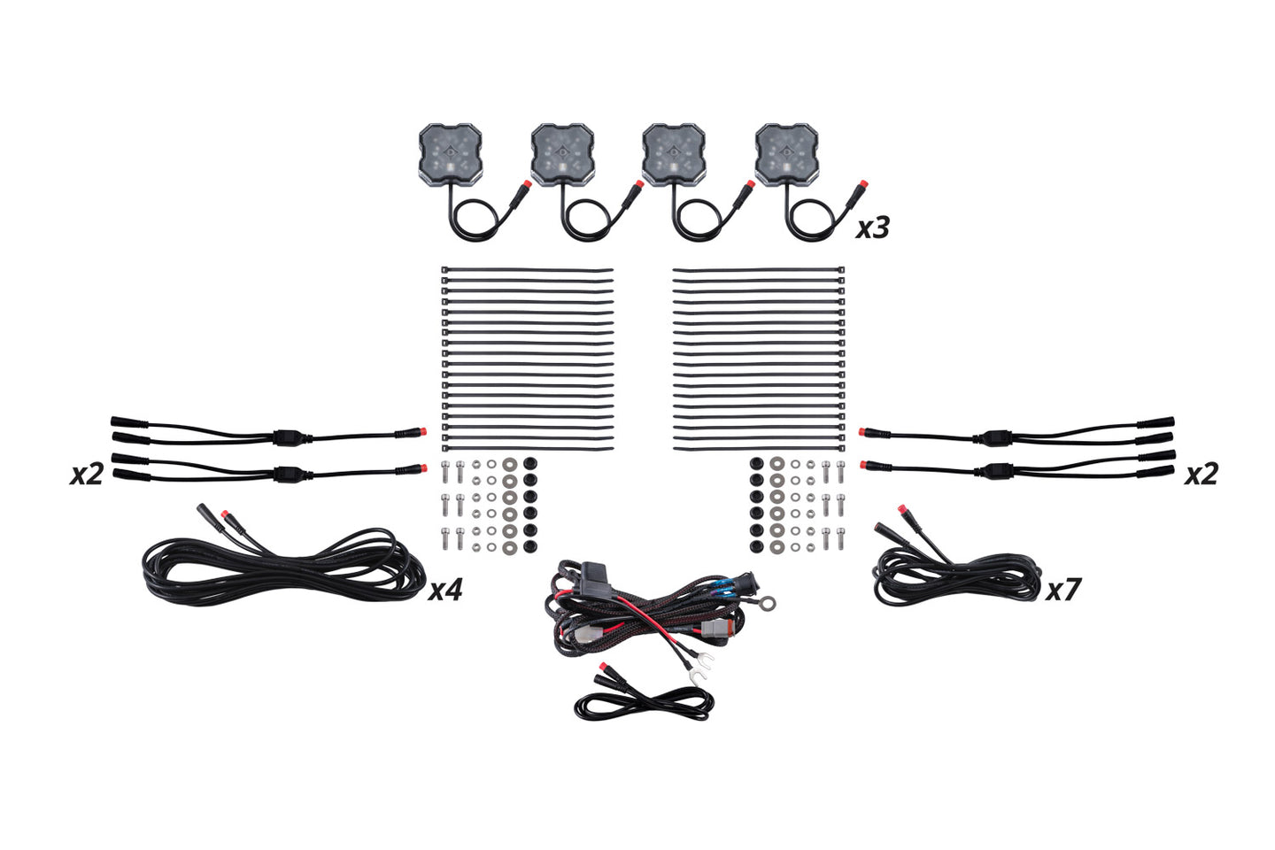 Diode Dynamics Rgbw Rock Light Installer Kit (12 Pack) - DD7748