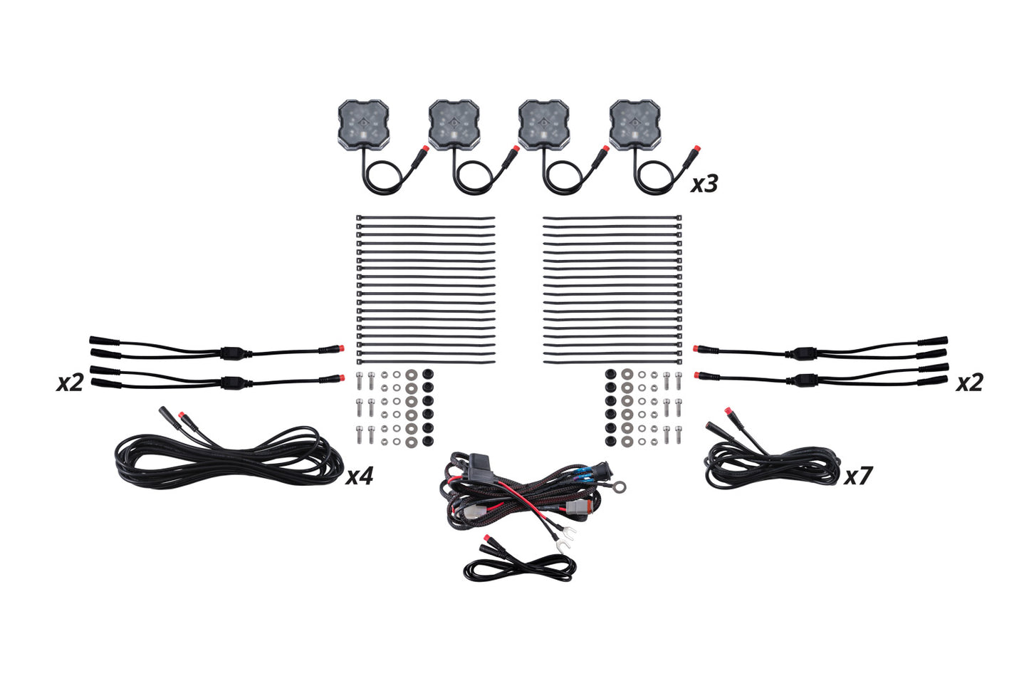 Diode Dynamics Rgbw Rock Light Installer Kit (12 Pack) - DD7748