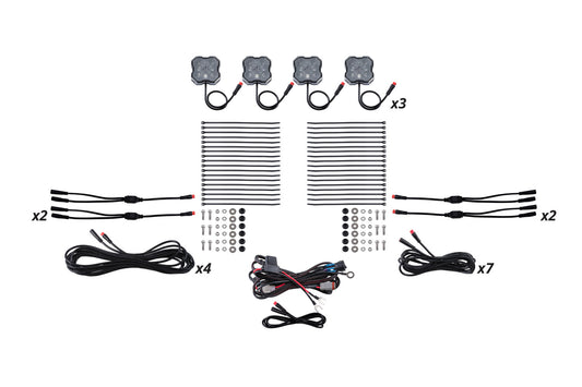 Diode Dynamics Rgbw Rock Light Installer Kit (12 Pack) - DD7748