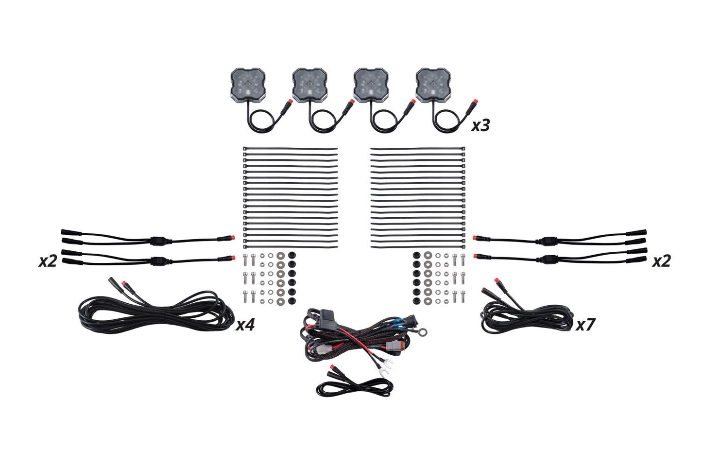 Diode Dynamics Stage Series 12-Piece LED Rock Light Kit | Single-Color, Dual-Color & RGBW