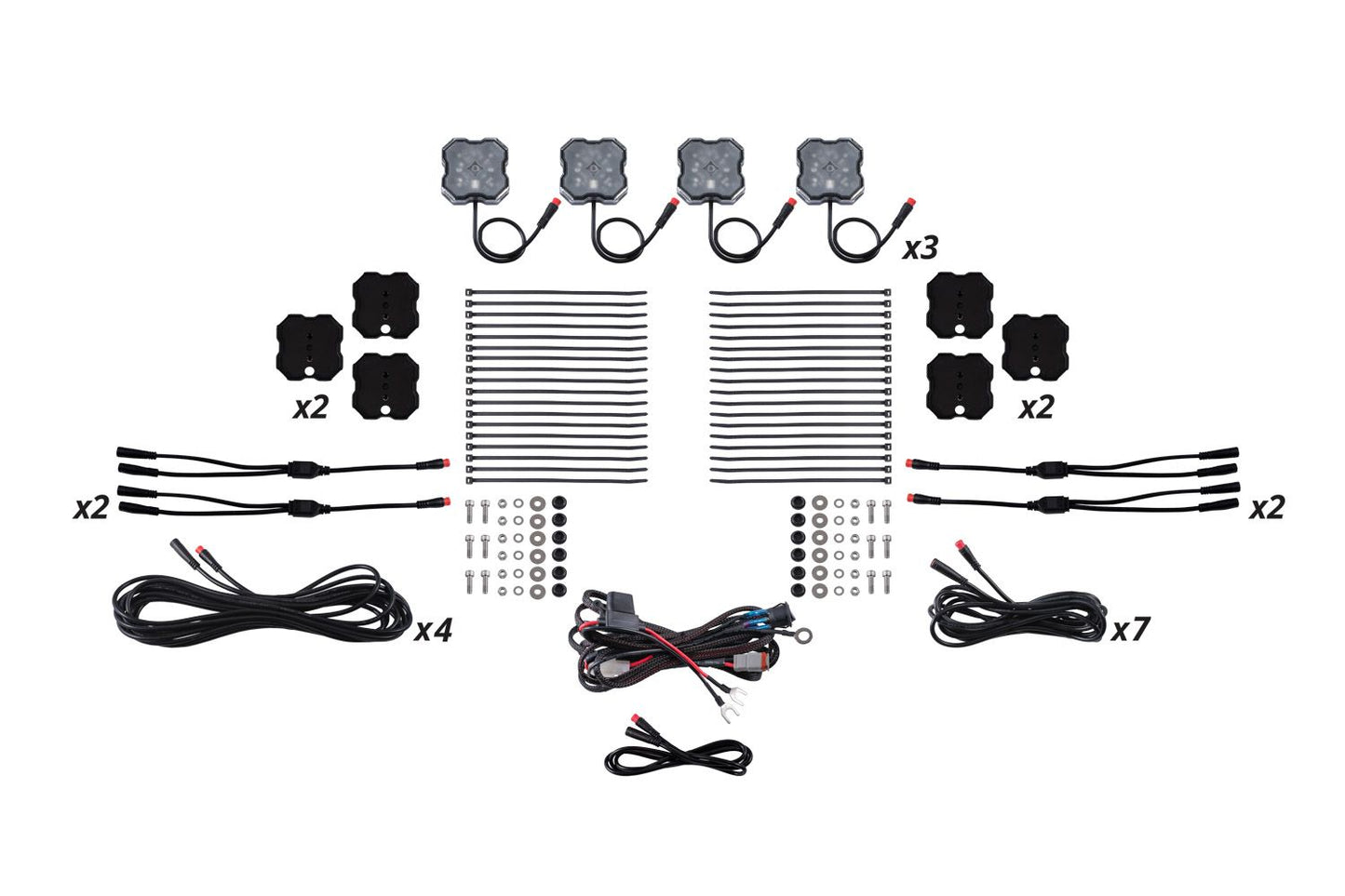 Diode Dynamics Stage Series 12-Piece LED Rock Light Kit | Single-Color, Dual-Color & RGBW