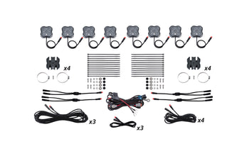 compare product Diode Dynamics Stage Series Sxs Rock Light Installer Kit  Rgbw M8 (8 Pack) - DD7753