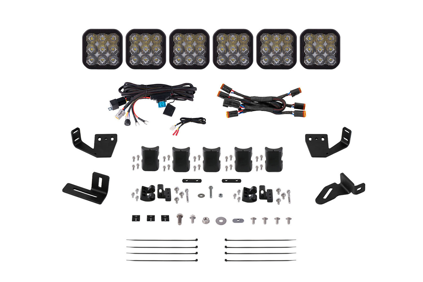 Diode Dynamics Ss5 6 Pod Cross Link Mounting Kit For Prinsu/Sherpa Roof Racks  Pro White Driving - DD7822