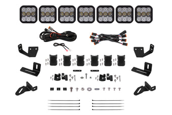 compare product Diode Dynamics Ss5 7 Pod Cross Link Mounting Kit For Prinsu/Sherpa Roof Racks  Sport White Combo - DD7824
