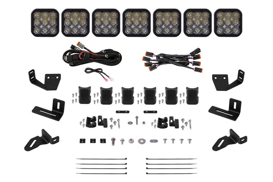 Diode Dynamics Ss5 7 Pod Cross Link Mounting Kit For Prinsu/Sherpa Roof Racks  Sport White Driving - DD7826