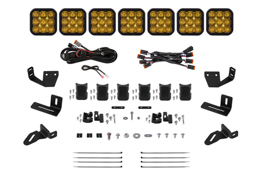 Diode Dynamics Ss5 7 Pod Cross Link Mounting Kit For Prinsu/Sherpa Roof Racks  Sport Yellow Driving - DD7827