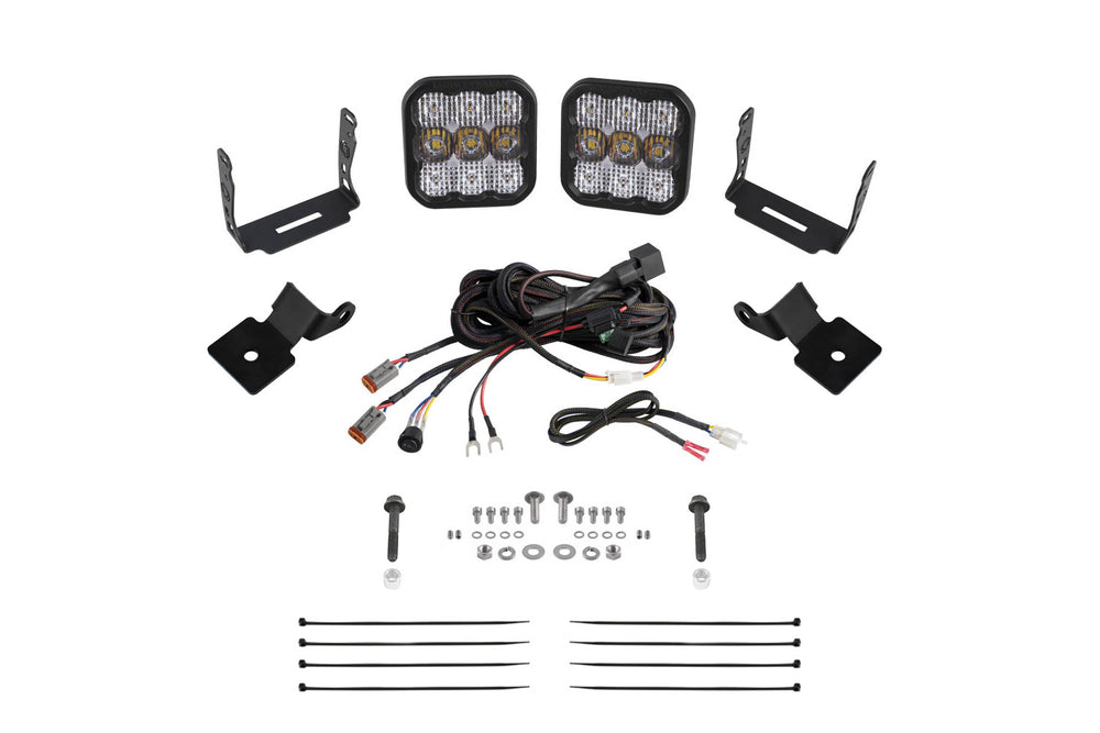 Diode Dynamics Stage Series Ss5 A Pillar Pod Kit For 2014 2018 Polaris Rzr Xp  Sport White Combo - DD7850