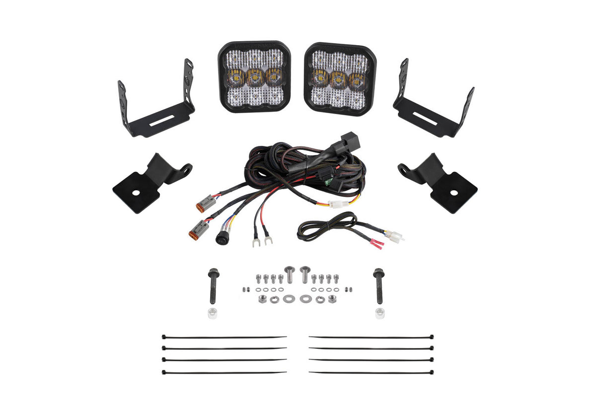 Diode Dynamics Stage Series Ss5 A Pillar Pod Kit For 2014 2018 Polaris Rzr Xp  Sport White Combo - DD7850
