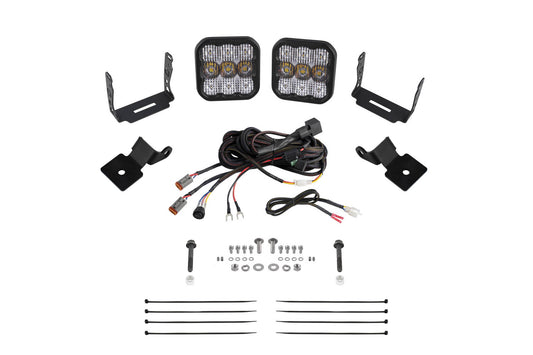 Diode Dynamics Stage Series Ss5 A Pillar Pod Kit For 2014 2018 Polaris Rzr Xp  Sport White Combo - DD7850
