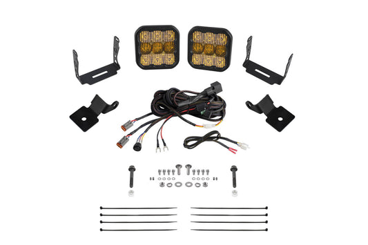 Diode Dynamics Stage Series Ss5 A Pillar Pod Kit For 2014 2018 Polaris Rzr Xp  Sport Yellow Combo - DD7851