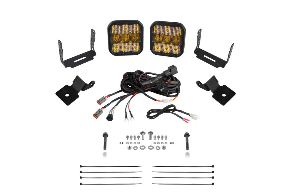 Diode Dynamics Stage Series Ss5 A Pillar Pod Kit For 2014 2018 Polaris Rzr Xp  Pro Yellow Combo - DD7853