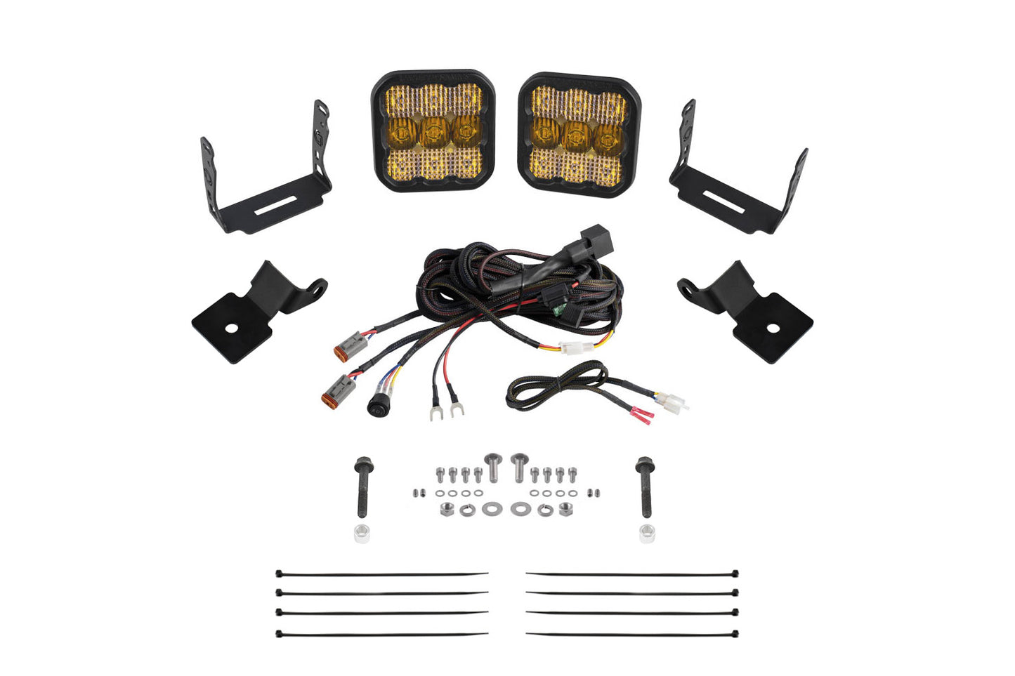 Diode Dynamics Stage Series Ss5 A Pillar Pod Kit For 2014 2018 Polaris Rzr Xp  Pro Yellow Combo - DD7853