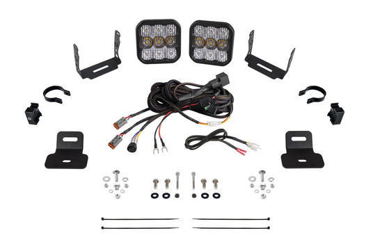 Diode Dynamics Stage Series Ditch Light Kit For 2017 2025 Can Am Maverick X3  Ss5 Sport White Combo - DD7868