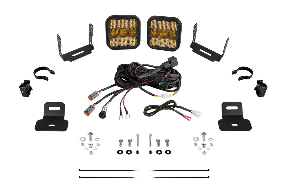 Diode Dynamics Stage Series Ditch Light Kit For 2017 2025 Can Am Maverick X3  Ss5 Sport Yellow Combo - DD7869