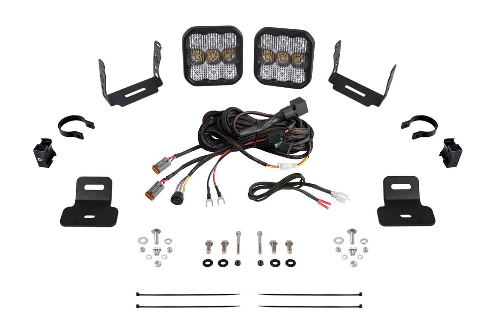 Diode Dynamics Stage Series Ditch Light Kit For 2017 2025 Can Am Maverick X3  Ss5 Pro White Combo - DD7870