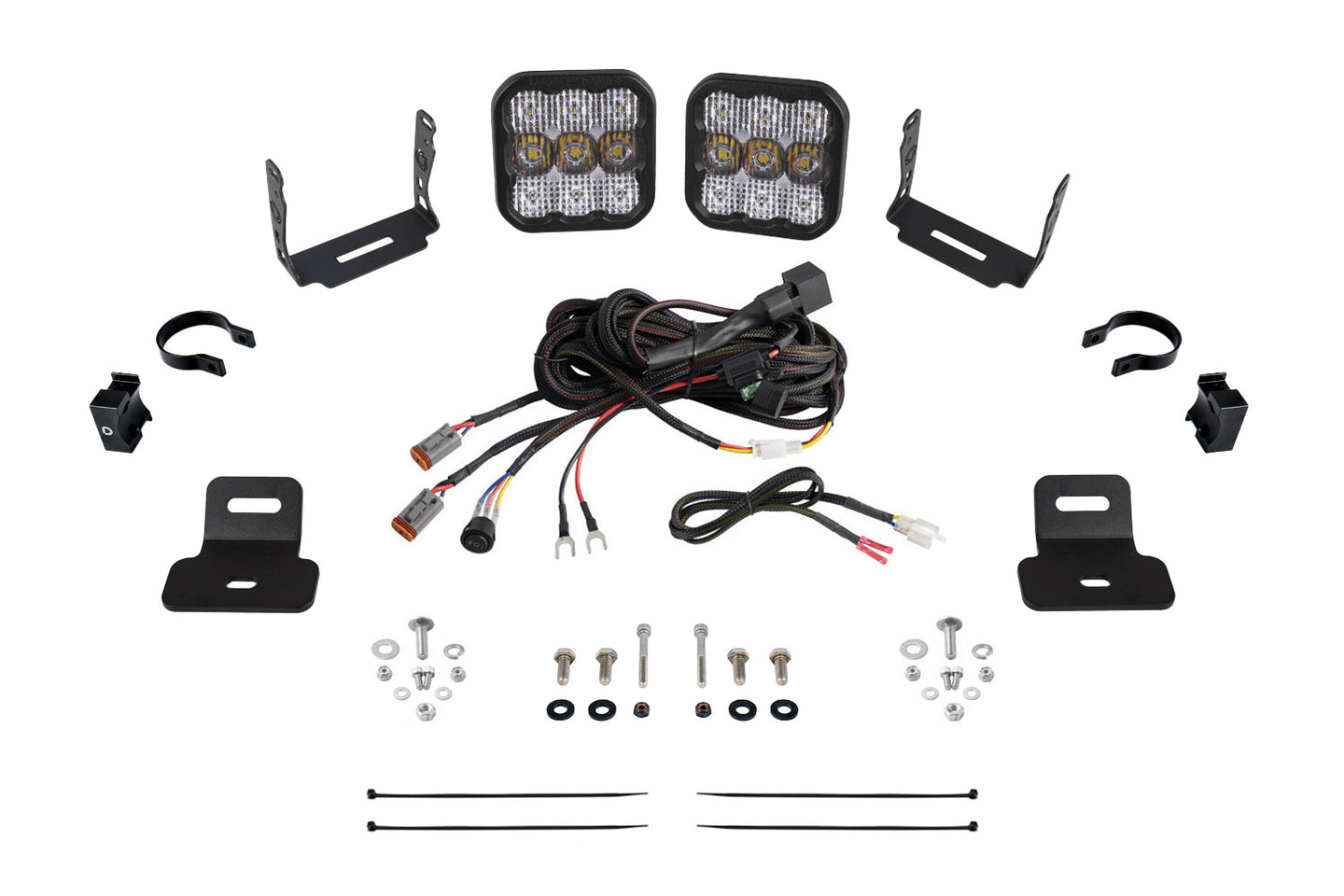 Diode Dynamics Stage Series Ditch Light Kit For 2017 2025 Can Am Maverick X3  Ss5 Pro White Combo - DD7870