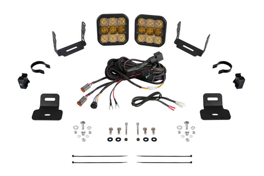 Diode Dynamics Stage Series Ditch Light Kit For 2017 2025 Can Am Maverick X3  Ss5 Pro Yellow Combo - DD7871