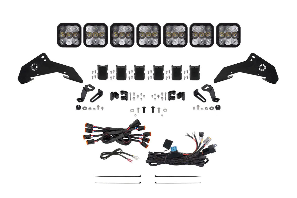 Diode Dynamics 2019 2024 Honda Talon Ss5 Pro Cross Link Roof White Combo Lightbar Kit - DD7919