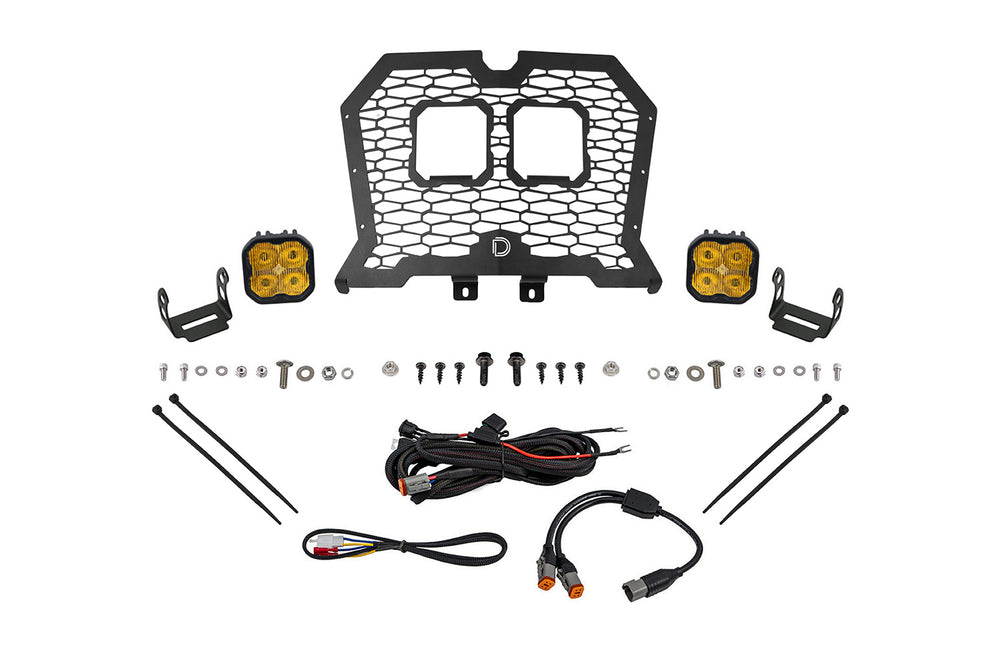 Diode Dynamics Stage Series Led Grille Kit For 2019 2024 Polaris Rzr Xp  Sport Yellow Fog - DD8074