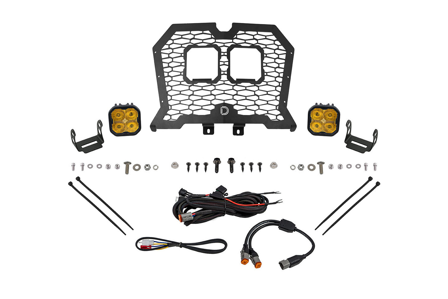Diode Dynamics Stage Series Led Grille Kit For 2019 2024 Polaris Rzr Xp  Sport Yellow Fog - DD8074