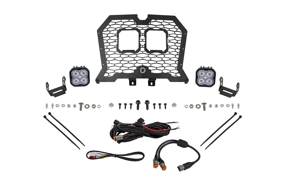 Diode Dynamics Stage Series Led Grille Kit For 2019 2024 Polaris Rzr Xp  Pro White Fog - DD8077
