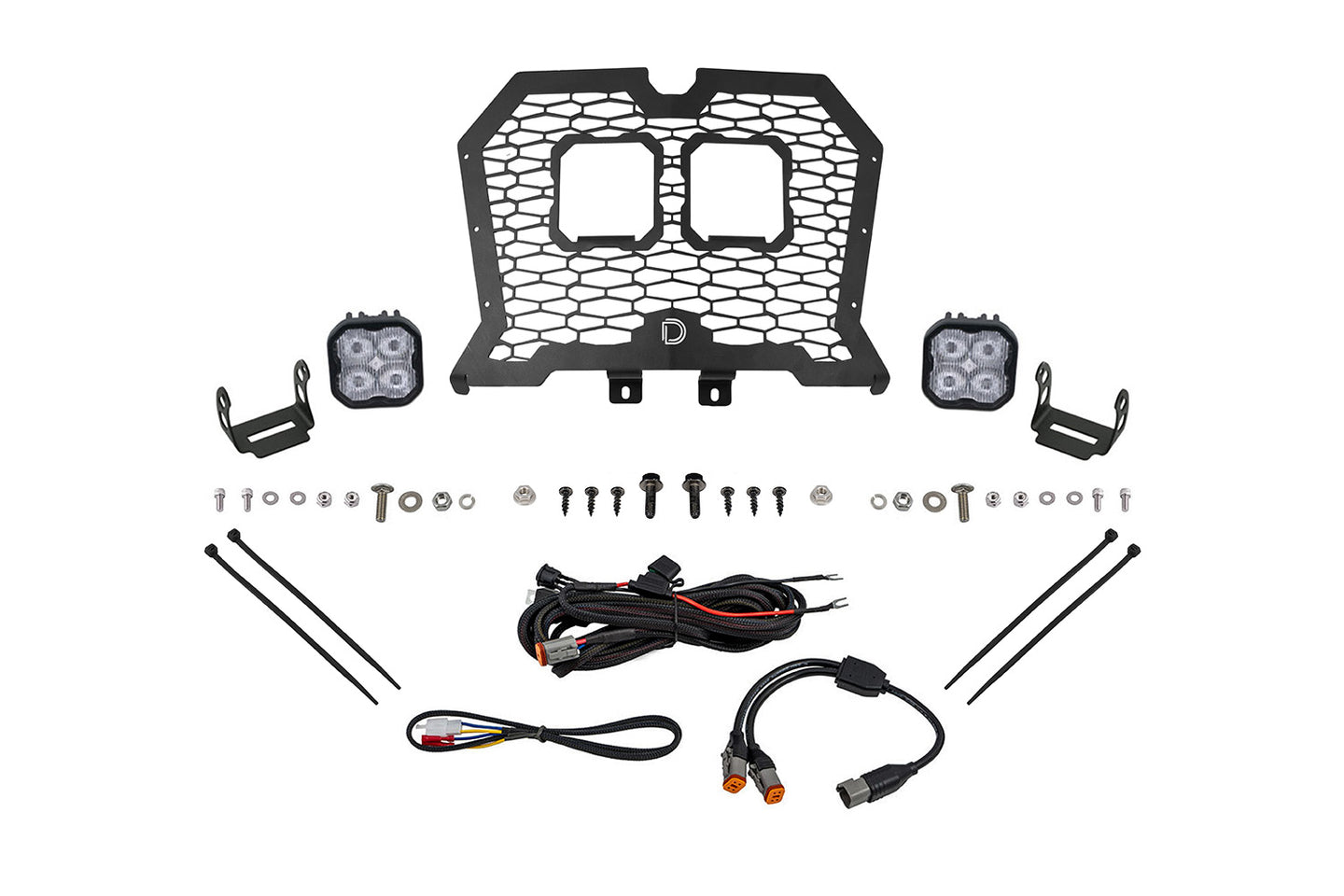 Diode Dynamics Stage Series Led Grille Kit For 2019 2024 Polaris Rzr Xp  Pro White Fog - DD8077