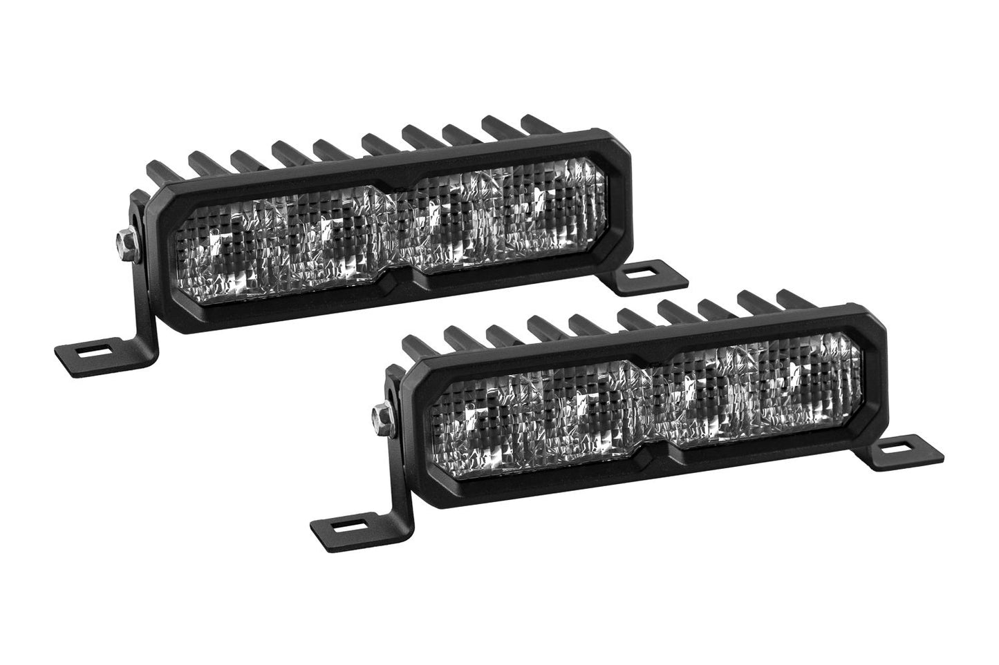 Diode Dynamics SS6 Stage Series White LED Light Bars with Amber or Red Backlight (Pair)