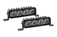 Diode Dynamics SS6 Stage Series White LED Light Bars with Amber or Red Backlight (Pair)