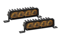 Diode Dynamics SS6 Yellow Stage Series LED Light Bars with Amber Backlight (Pair)