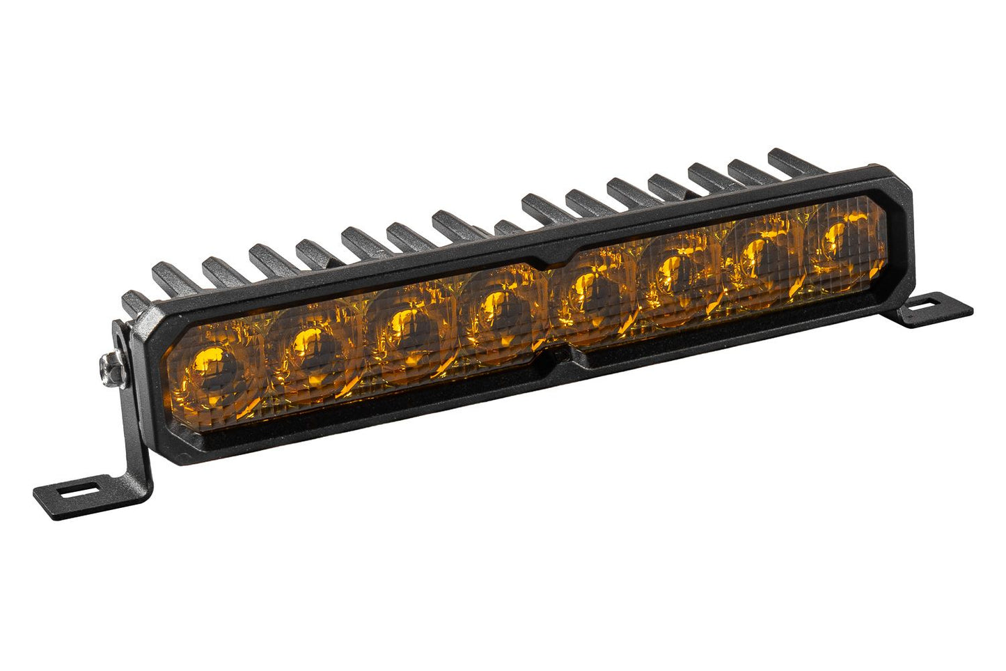 Diode Dynamics SS10 Yellow Stage Series LED Light Bar with Amber Backlight (Single)