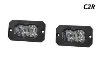 compare product Diode Dynamics C2 R White Flood Flush Mount Led Pod (Pair) - DD8573P
