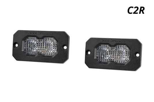 Diode Dynamics C2 R White Flood Flush Mount Led Pod (Pair) - DD8573P
