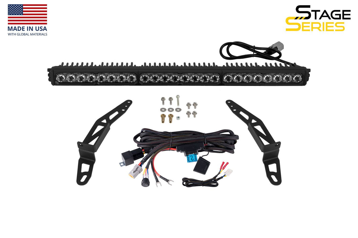 Diode Dynamics Jeep 2018-2026 Jeep Wrangler JL and 2020-2026 Jeep Gladiator Gr Stealth 30-Inch LED Light Bar Kit