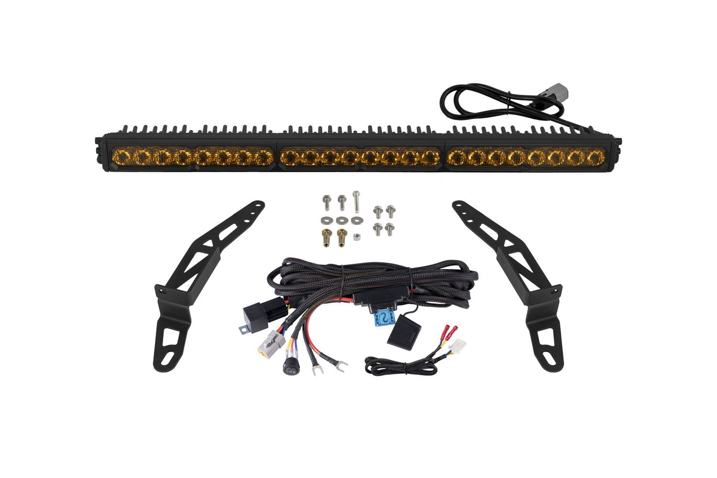Diode Dynamics Jeep 2018-2026 Jeep Wrangler JL and 2020-2026 Jeep Gladiator Gr Stealth 30-Inch LED Light Bar Kit