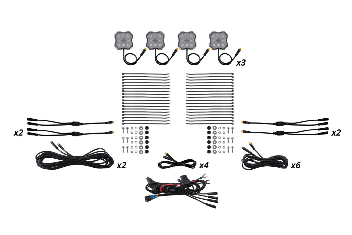 Diode Dynamics Stage Series 12-Piece LED Rock Light Kit | Single-Color, Dual-Color & RGBW