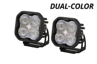 Diode Dynamics SS3 Dual-Color SAE LED Fog Light Pods with Amber Backlight – White & Yellow, Universal Mount (pair)