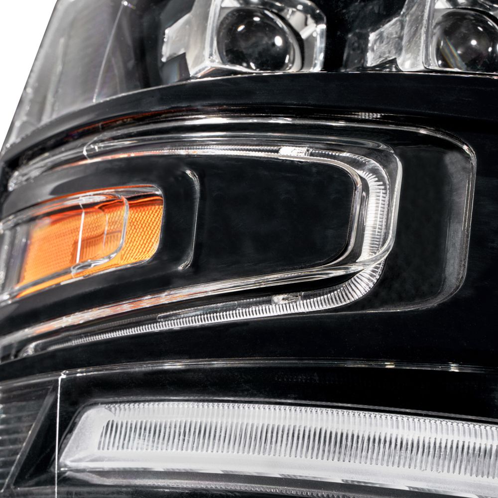 2007–2013 Chevrolet Silverado Full LED Projector Headlights with Triple Bi-LED Projectors, Sequential Turn Signals & White DRL (Pair) | Form Lighting
