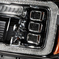 2014–2018 GMC Sierra 1500 and 2015-2019 GMC Sierra 2500 & 3500 Full LED Projector Headlights with Sequential Turn Signals & White DRL (Pair)