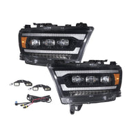 Form Lighting Sequential LED Projector Headlights for 2019–2024 Ram 1500 (Pair) – Triple Bi-LED, Sequential Turn Signals & Startup Sequence