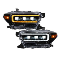 Form Lighting Sequential LED Headlights for 2016-2023 Toyota Tacoma | Triple Bi-LED Projectors, Selectable White/Amber DRL, Sequential Turn Signals